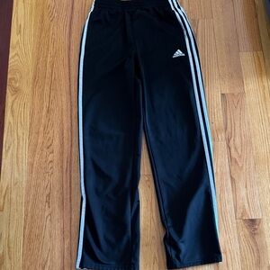 adidas Black Sweatpants with White Side Stripes